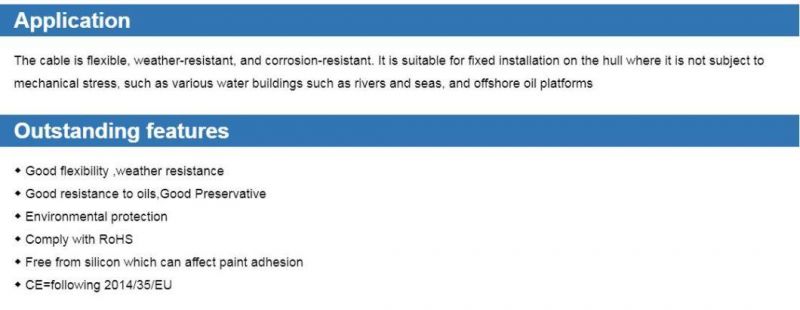 Cefr Da, 0.6/1 Kv, Copper Conductor Epr Insulation Pcp Sheath Flexible Marine Power Cable