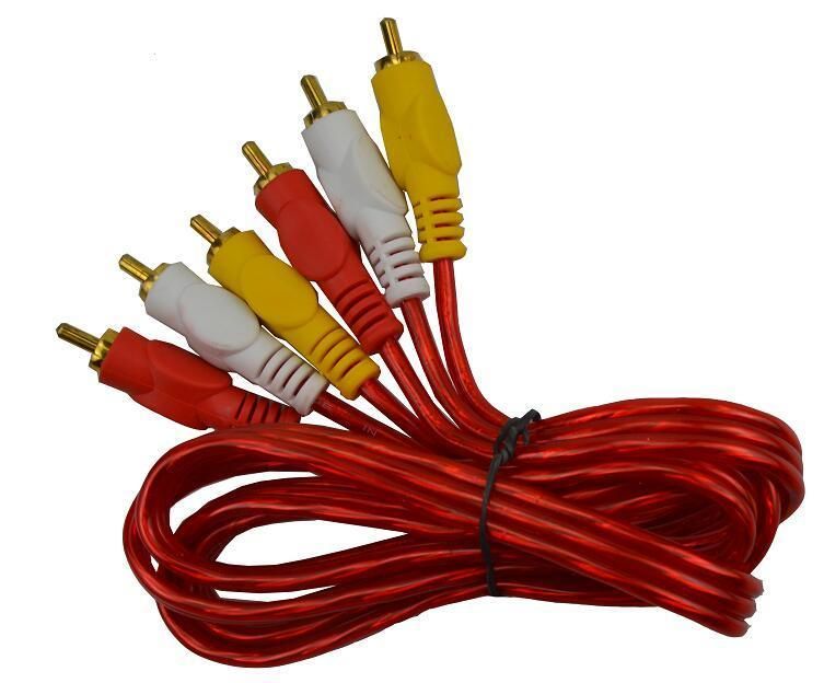 Blue Color Transparent 3r-3r/3RCA/RCA Cable with Al Foil