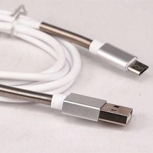 High Quality Aluminium Alloy Head Half Spring Net USB Data Cable