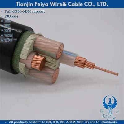 PVC H05vvf XLPE/PE Insulated PVC Sheatd 3X15 Aluminum Copper Under Armoured Medium Voltage Power PVC Cable