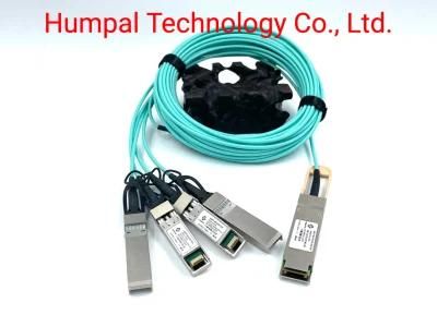 Qsfp-40g-4X10gaoc10m/40gaoc10m 40g 4X10g Aoc Active Optic Fiber Cable 10m