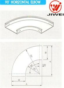 Cable Trunking Fittings of 90 Dgree Horizontal Elbow