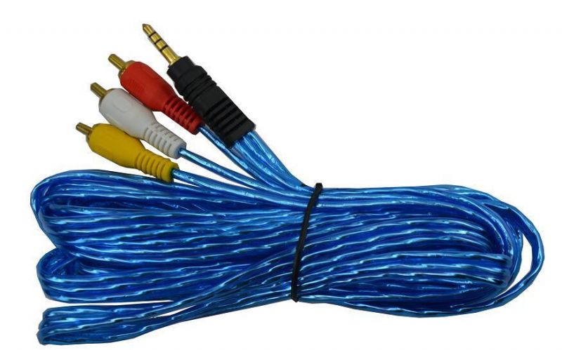 3.5mm-2/3RCA Audio Video Transparent Cable RCA Cable