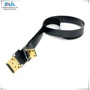 Xaja Soft Flex Ultra Thin HDMI Cable Mini Type C Straight Female to Male Standard Right Angle Ribbon Flat Cable Fpv