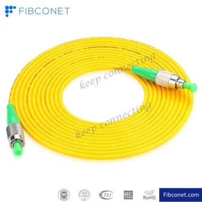 FTTH Single Mode 9/125 Simplex FC/APC - FC/APC LSZH Fiber Optic Patch Cord