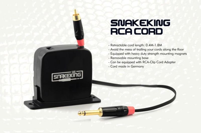Snakeking RCA Cord Power Clip Cord for Tattoo Machine