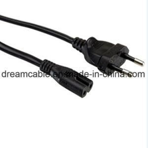 1.2m Black VDE 2pin European Power Cord with IEC C7