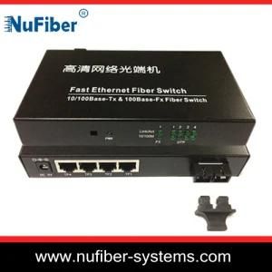 4 Ports 10/100Mbps Gigabit Ethernet Fiber Switch
