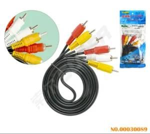 High Definition 1.8m AV Cable Video Signal Line Male to Male 3 RCA