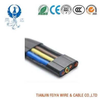 H05vvh6-F 4 Cores 0.75mm2 Industrial Lift Yvvb Flexible Flat UTP Elevator Travel Cable