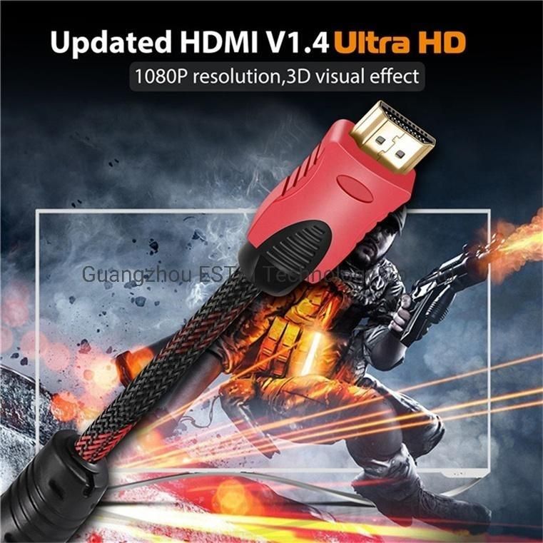 Factory Wholesale High Speed V1.4 HDMI to HDMI Cable with Ethernet 1.5m 2m 3m 5m 10m