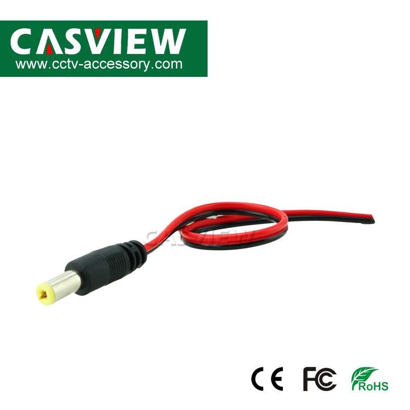 12V DC Plug Male Power Socket Wire Jack CCTV Plug Camera Connector Cable 5.5X2.1mm 30cm Black & Red Wire