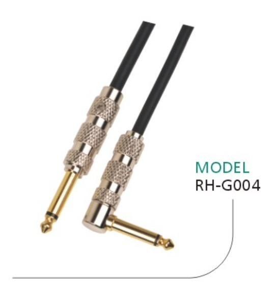 Guitar Cable Nylon 10FT 1/4 Inch 6.35mm Gold Straight Ts to Ts Electric Guitar and Bass Audio Cord Professional Instrument Wire OFC CCA 22/24 AWG Guage Colors
