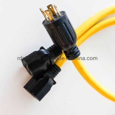 Extension Cord Y Splitter NEMA L14-30p to 2X NEMA 6-20r UL