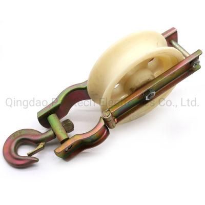 Factory Direct Selling Hook Type Nylon Cable Pulley Block