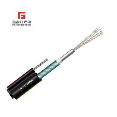 Outdoor Steel Messenger Wire FRP G657 FTTH Drop Fibra Optica 1 2 4 Core Fiber Optic Cable