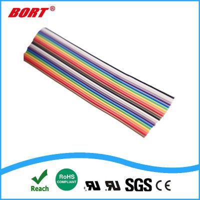 UL2468 10 Pin Wire Rainbow Color Flat Ribbon Wire Cable