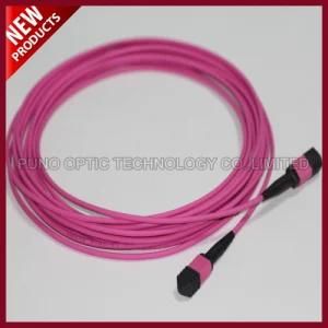 12 Fibes Optical MTP MPO Aqua OM3 Trunk Cable