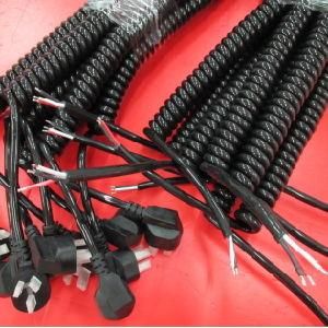 1.5m Black SAA Nsw Coiled as Power Cord