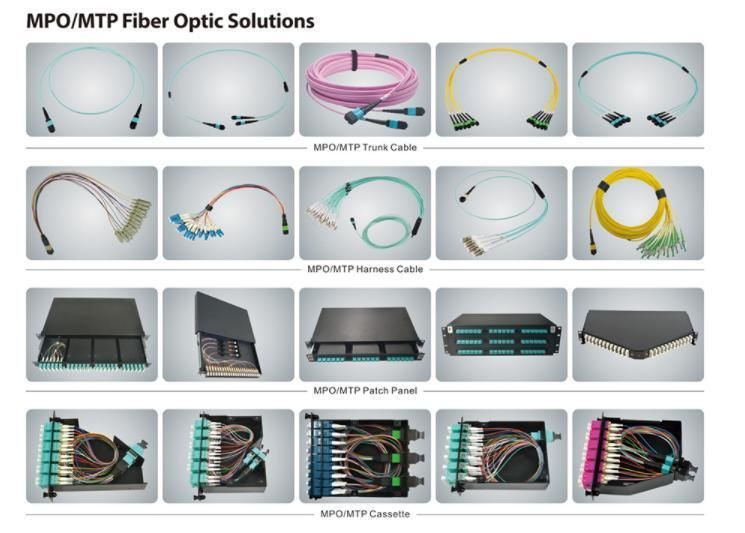 Om3 12 Fiber Optic MPO/MTP LC Cassette Module Fiber Optic Cassette