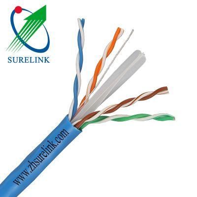 23AWG 4pair Waterproof Pass Fluke Test Indoor LAN Cable Category6 UTP CAT6 U/FTP CAT6 Network Cable