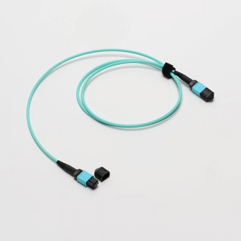 4 Core Blue Om3 MPO-MPO Fiber Optic Patch Cord