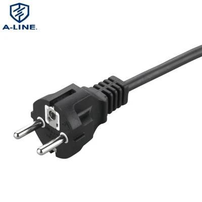 VDE Approval European 3 Pins Straight Power Extension Cord