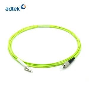 Multimode Fiber Optic Patch Cord LC-FC Duplex Pink-Keyed Fiber Optic Patch Cord