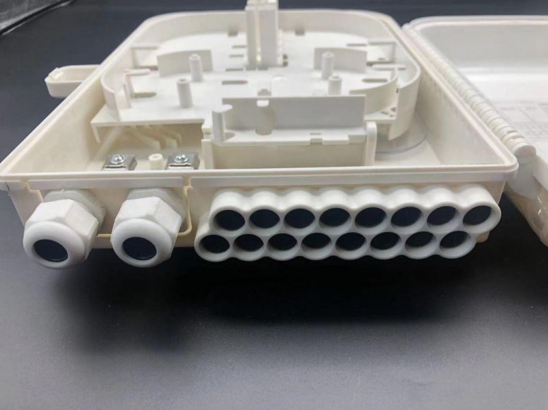 Optic Distribution Box 1in 2in 16 18 Cores ABS Material IP65 Sc LC Adapter Fiber Terminal Splitter Box
