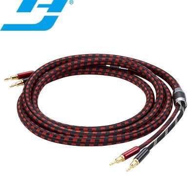 Professional Audio HiFi Cable with High End 24K Gold Plated Banana Plugs