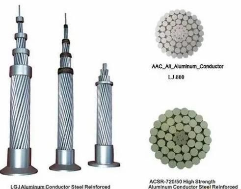 AAC AAAC ACSR Conductor 50mm 100mm 150mm Overhead Bare Wire