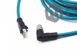 8m Industrial Cat5e M12 X Code to RJ45 Ethernet Cable