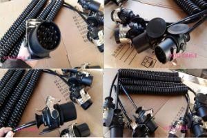 15 Core Truck Coil Cord Cable, Plug 15 Pin Truck Coiled Cord Cable