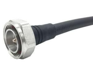 Low Pim Low Loss 1/2 Corrugated Coaxial Cable DIN Male to DIN Right Angle RF Connector Cable Assembly