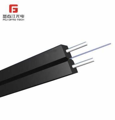 LSZH Sheath FTTH Indoor 2 Core Fiber Optic Drop Cable (GJXFH)