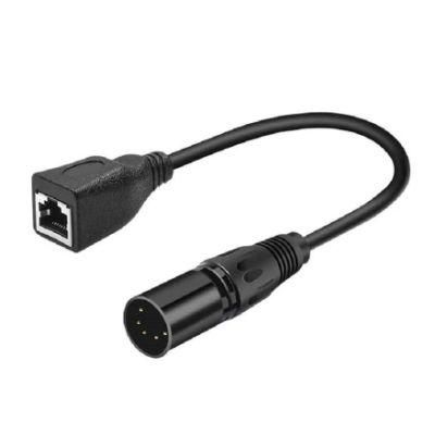 RJ45 Female to XLR 3pin 5pin Female DMX512 Lights Signal Cable RJ45 to Dual XLR Male Female Y Splitter Adapter