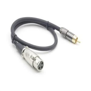 Metal XLR Female to RCA Male Microphone Cable