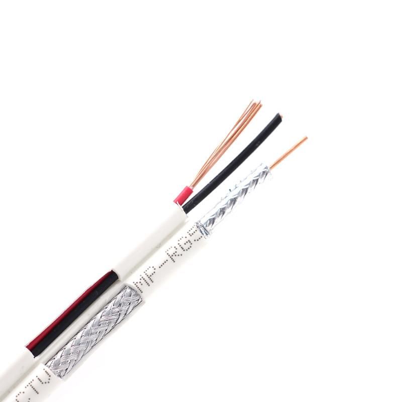 Top Quality 300m Waterproof Security RG6 CCTV Cable RG6+2c Coaxial Cable with Competitive Price