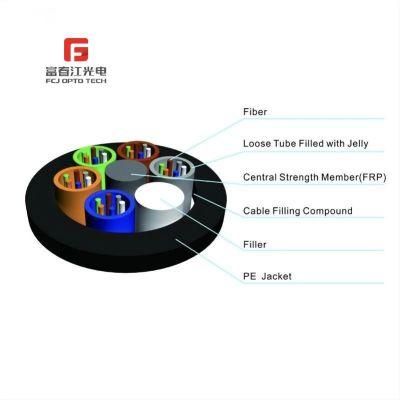 Security Monitoring Project GYFTY Larger Construction Temperature Range FRP Strengthen Member Outdoor Fiber Optic Cable