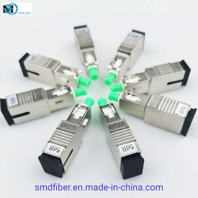 Sc/APC 1-30dB Mental Single Mode Plug-in Fixed Fiber Optic Attenuator