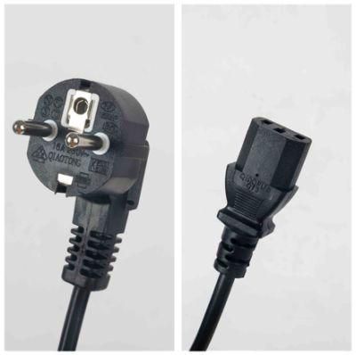 Cee 7 Reach Approval 3 Core Schuko Plug IEC C13 Connector Power Cable