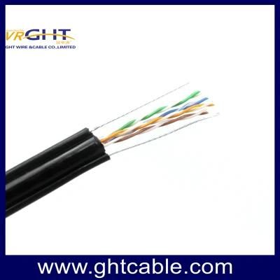 UTP Cat5e Stranded Elevator Cable Flat Lift Cable Two Steel Wire