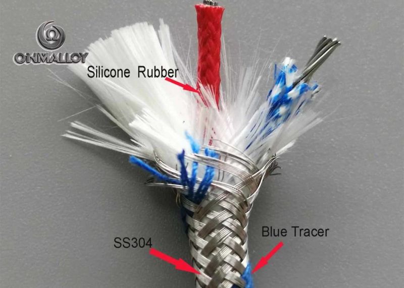 Class I Thermocouple Wire Type J Fiberglass Insulated SS304 Sheath