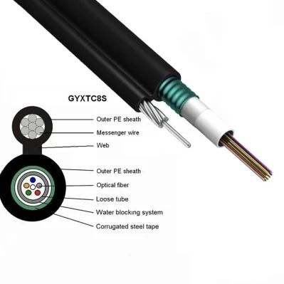 Customised Outdoor Aerial GYTC8S Gyftc8a GYFTC8Y Armoured Figure 8 Cable with Steel Wire Optic Fiber Cable