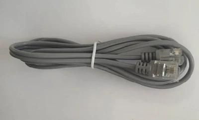 6p4c Round Phone Cords Injection Moulding Rj11 Cat3
