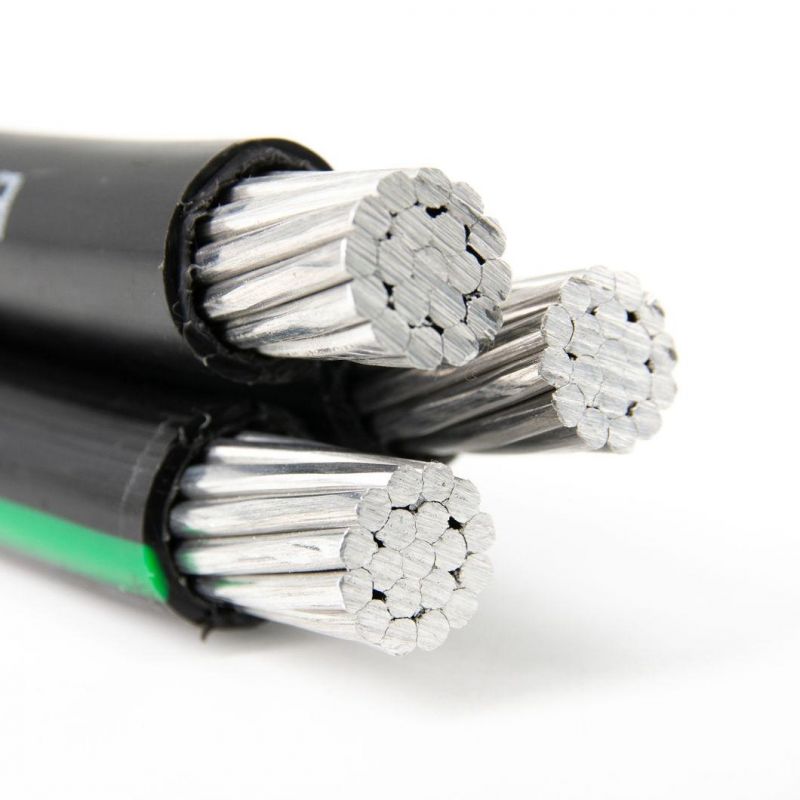 Aluminum Quadruplex Duplex Triplex Service Drop Electric Cable PVC XLPE Insulated Electrical ABC Cable Overhead Aluminum Cable