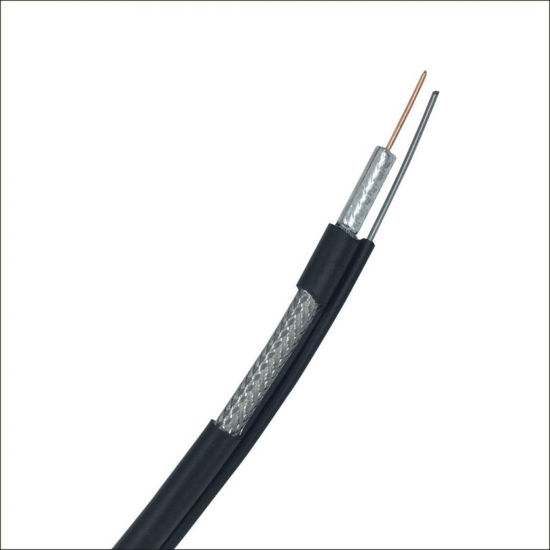 OEM Rg-6 Kabel Messenger Antenna 75ohm 1.02 CCS Solid Copper 250 Feet 1000FT 305m Triple Shielded Screened CCTV Camera RG6 Wire Satellite Coaxial Cable