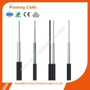 FTTH Fig8 Steel Wire Messenger Gjyxch 2 Core Optic Fiber Cable
