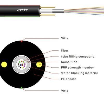 China Manufacturer Gyfxy Outdoor Optical Fiber Cable Double Armoured and Double Jacket Central Loose Tube Fiber Optic Cable G652D/G657A1/G657A2