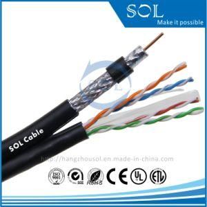 Digital CCTV CATV Composite CAT6 UTP Cable &amp; RG6 Coaxial Cable